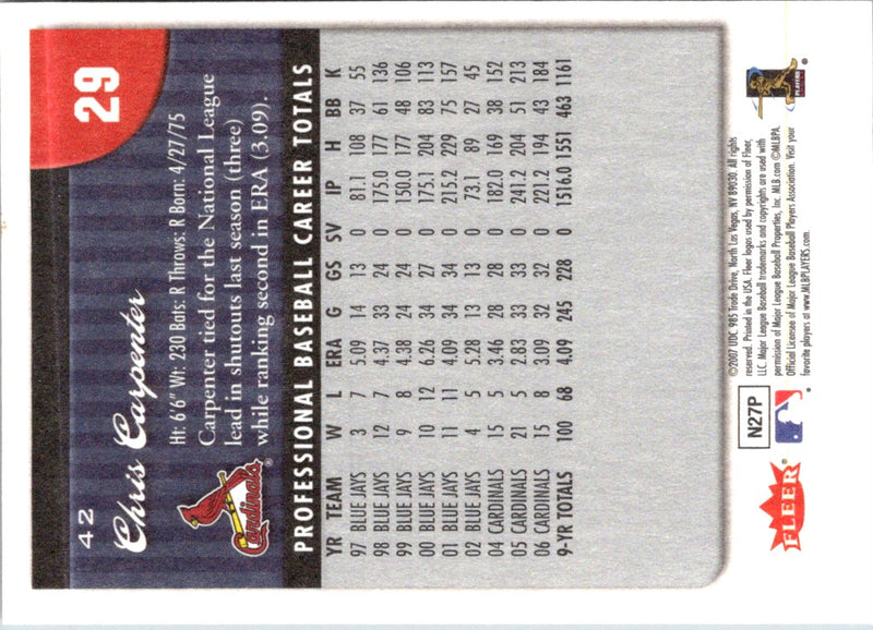 2006 Fleer Chris Carpenter