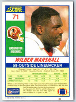 1990 Score Wilber Marshall #71