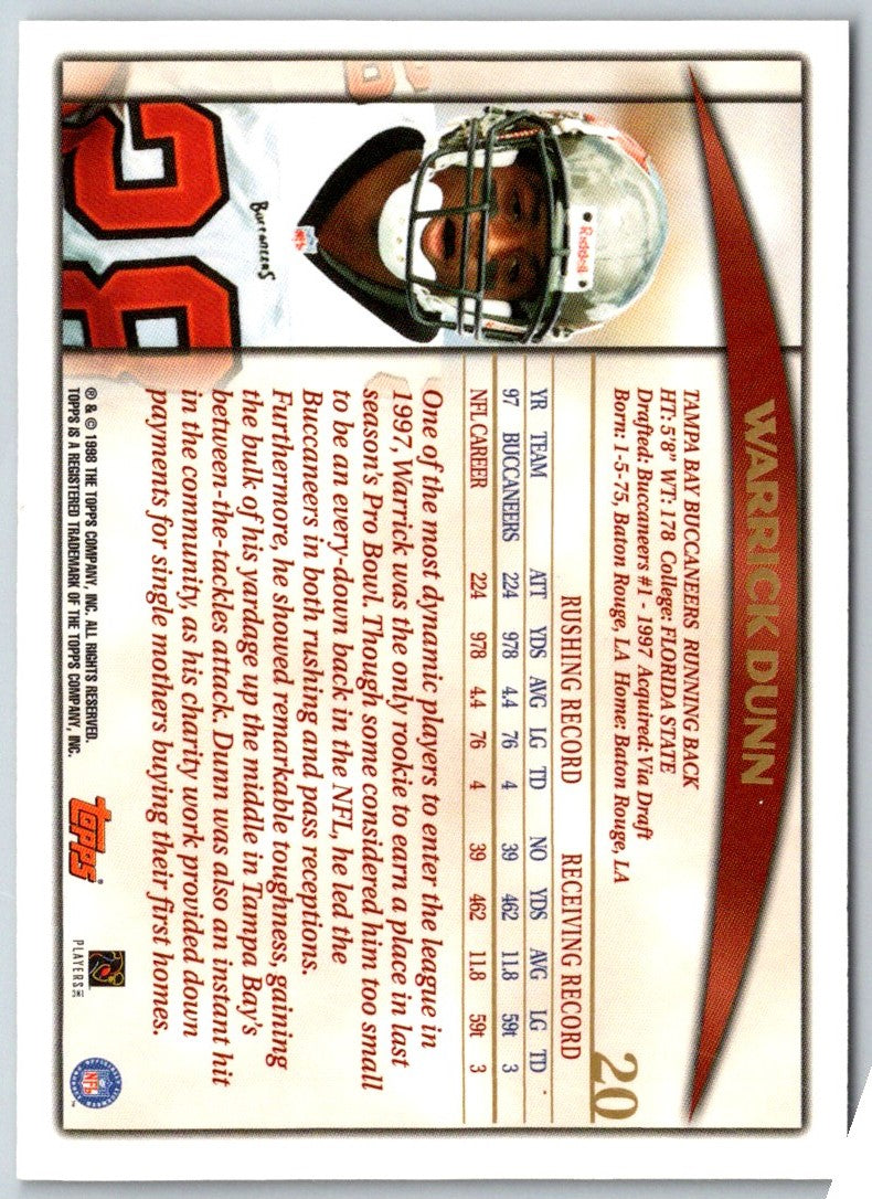 1998 Topps Warrick Dunn