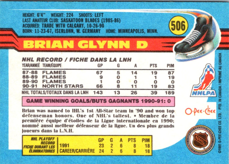 1991 O-Pee-Chee Brian Glynn