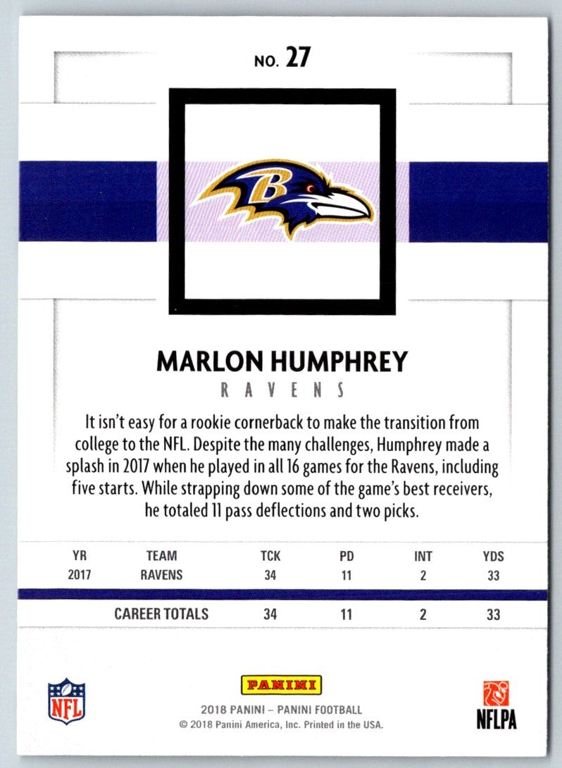 2018 Panini Marlon Humphrey