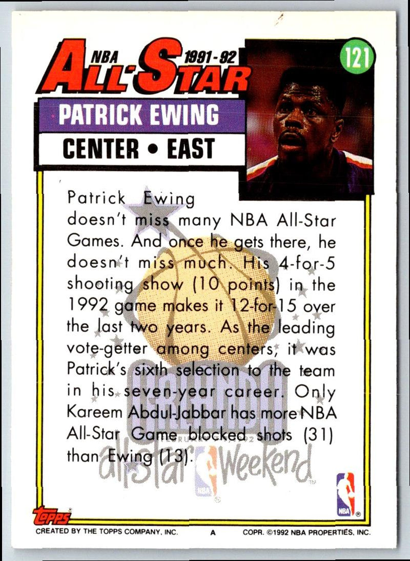 1992 Topps Patrick Ewing