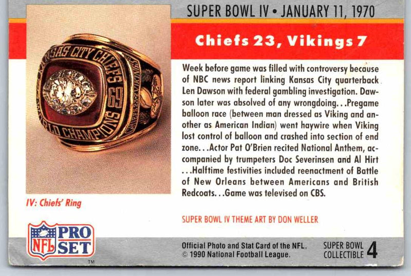 1992 Proset Super Bowl IV