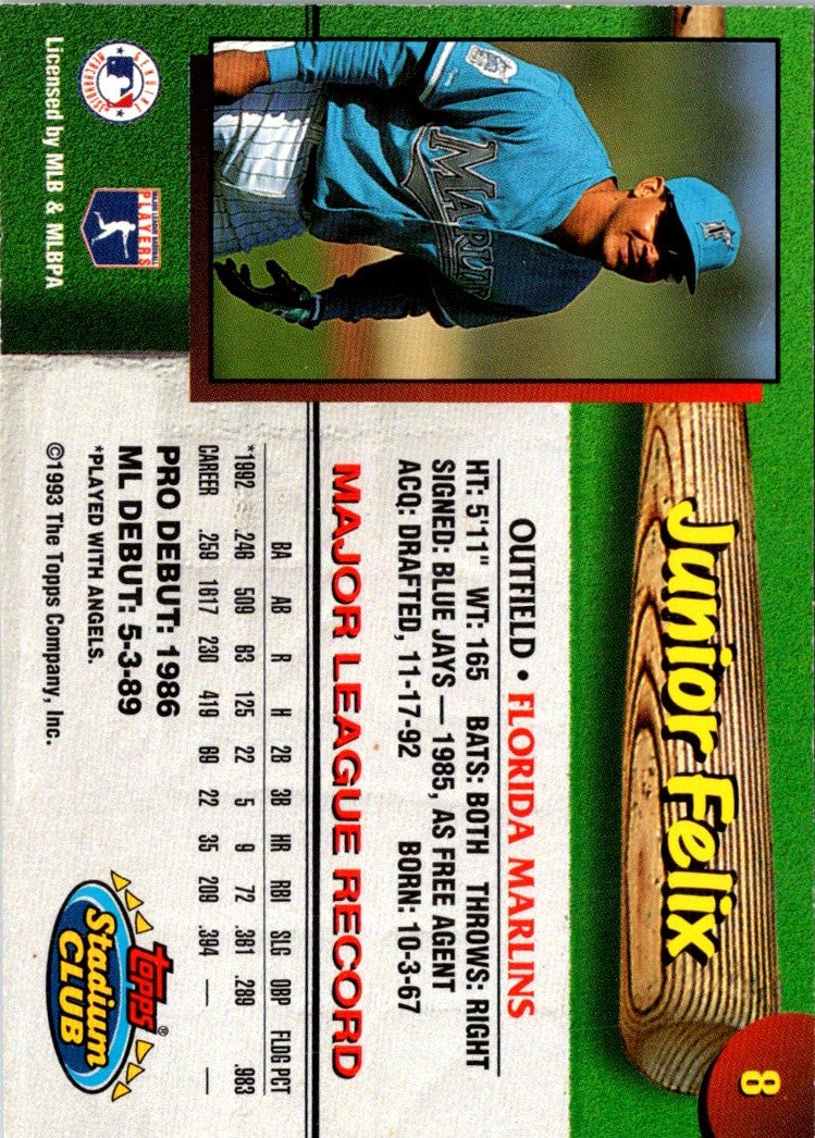1993 Stadium Club Florida Marlins Junior Felix