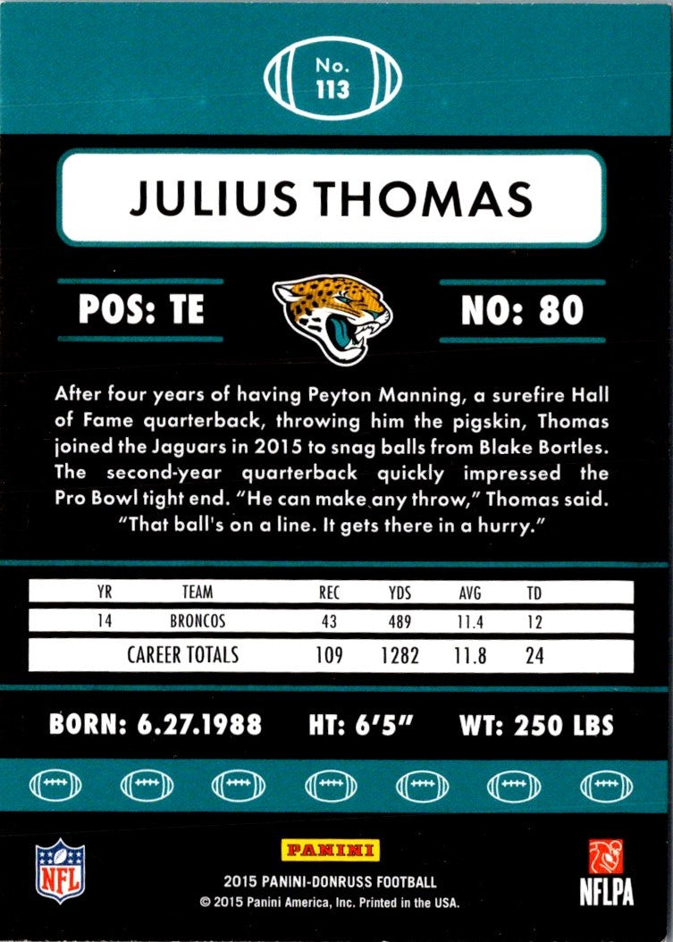 2015 Donruss Julius Thomas