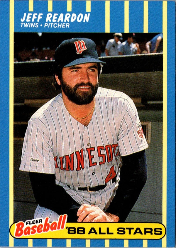 1988 Fleer Baseball All-Stars Jeff Reardon #33