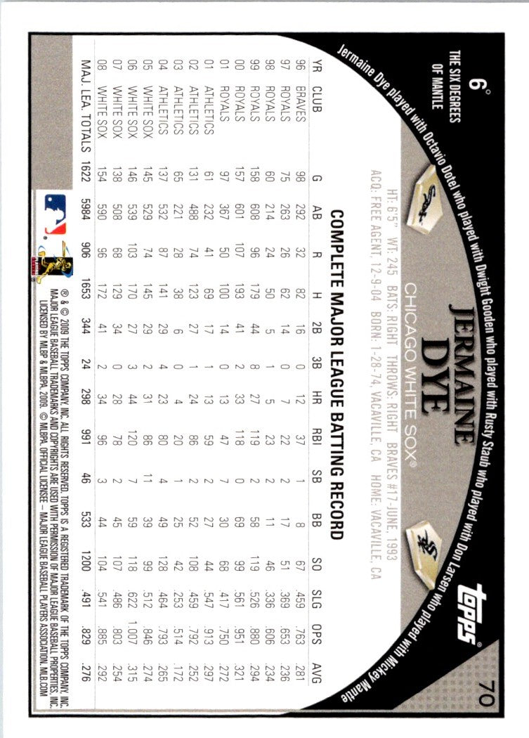 2009 Topps Jermaine Dye