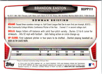 2013 Bowman Draft Picks & Prospects Chrome Brandon Easton #BDPP111
