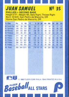 1988 Fleer Baseball All-Stars Juan Samuel #35