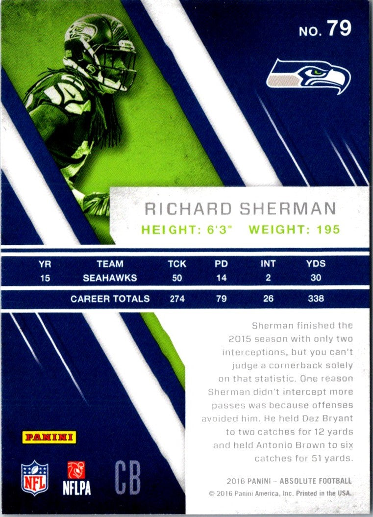 2016 Panini Absolute Richard Sherman