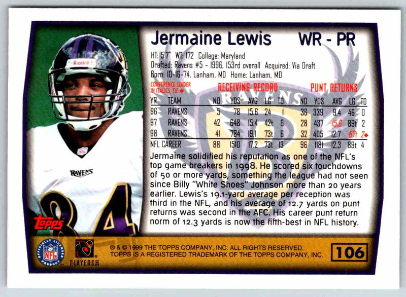 1999 Topps Jermaine Lewis