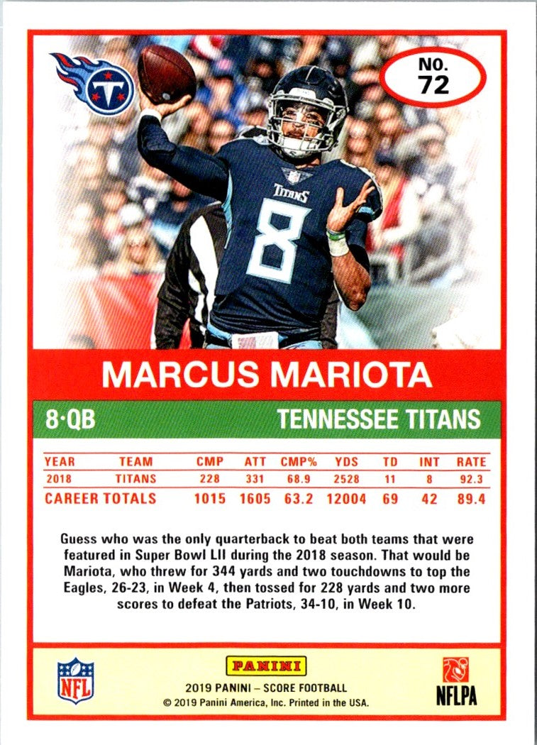 2019 Score Marcus Mariota