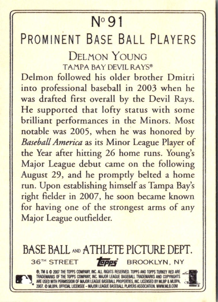 2007 Topps Turkey Red Delmon Young