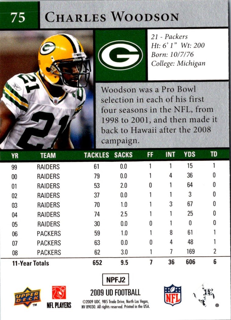 2009 Upper Deck Charles Woodson