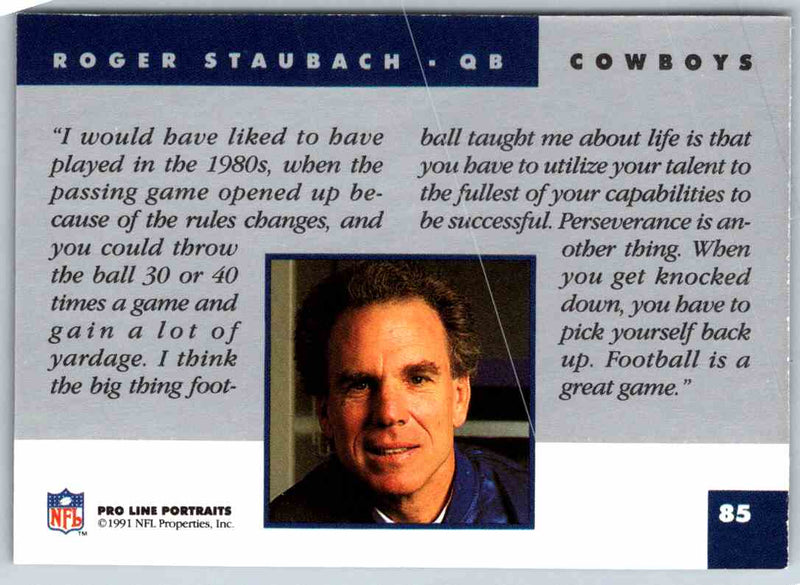 1991 ProLine Roger Staubach