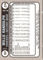 1981 Fleer Star Stickers Willie Randolph #107