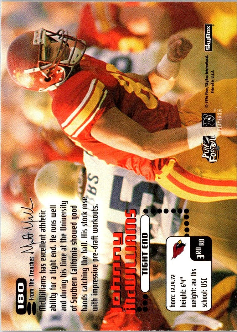 1996 SkyBox Impact Johnny McWilliams