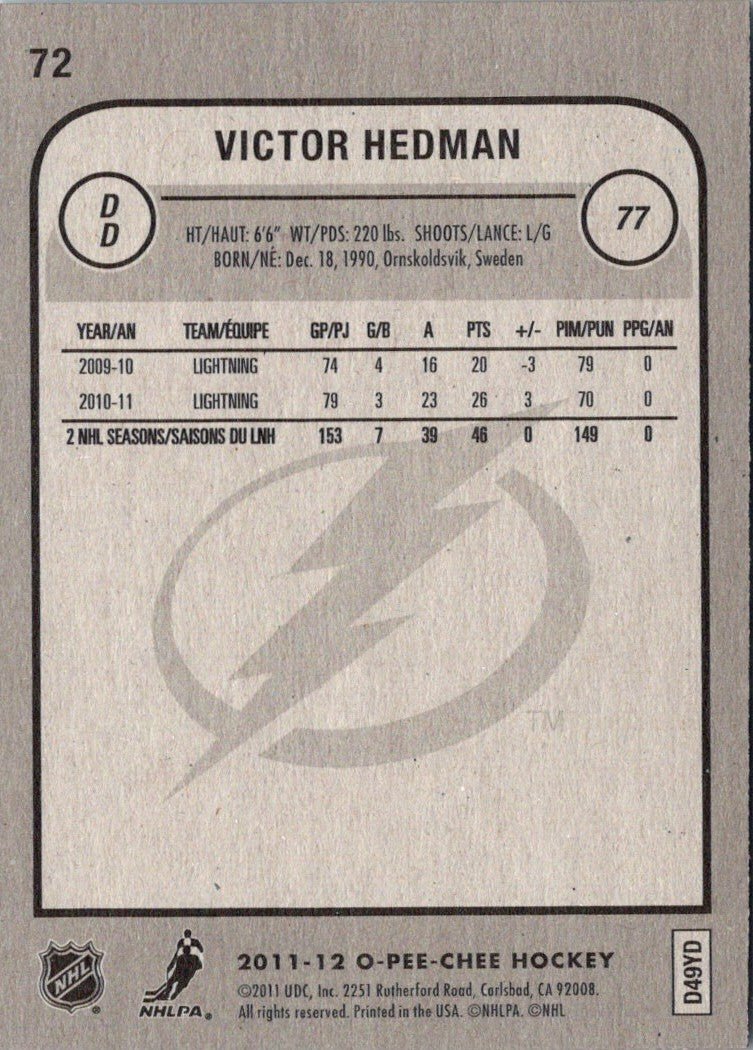 2011 O-Pee-Chee Victor Hedman