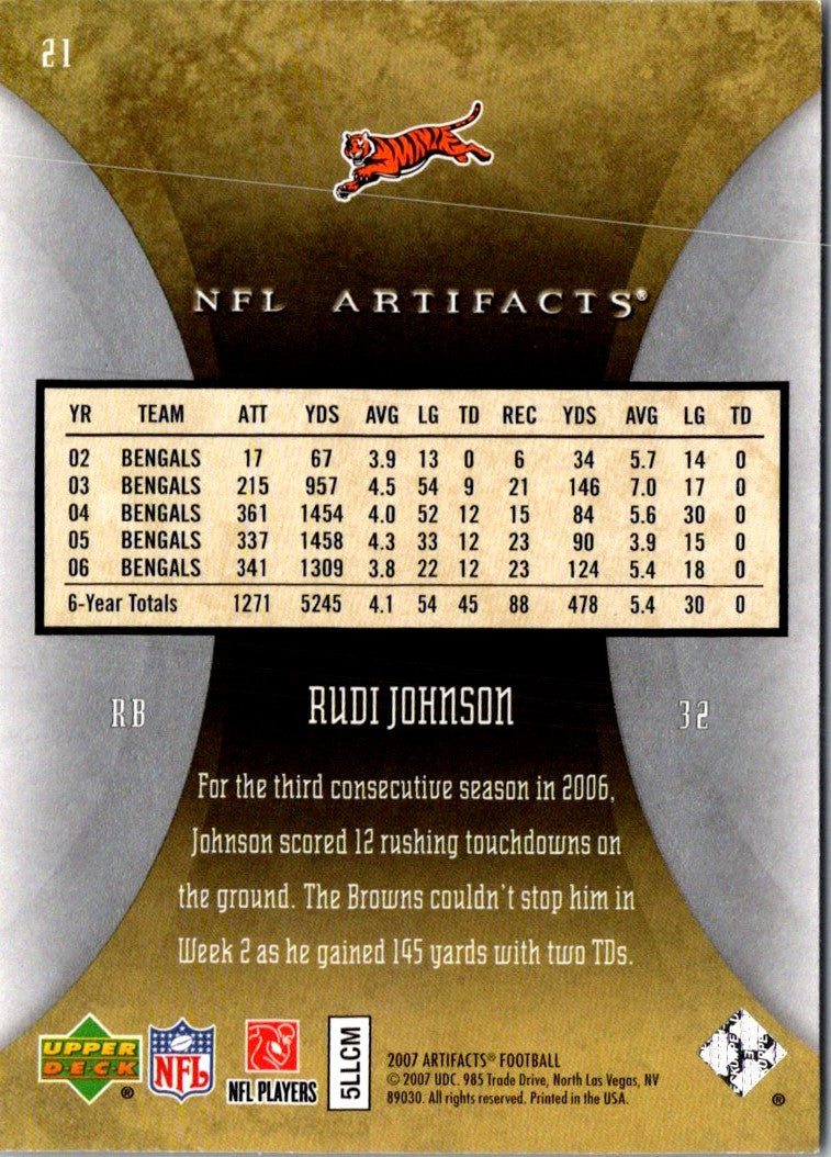 2005 Upper Deck Rudi Johnson