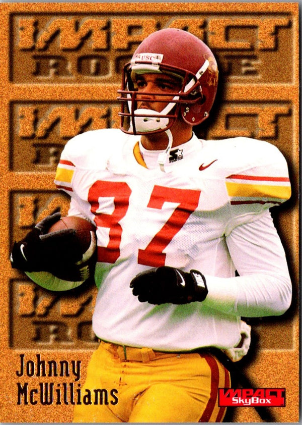1996 SkyBox Impact Johnny McWilliams #180 Rookie