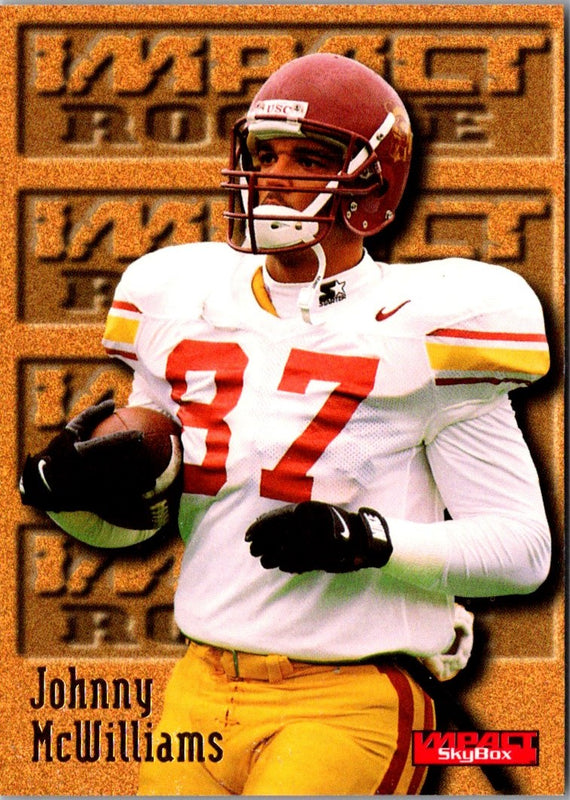 1996 SkyBox Impact Johnny McWilliams #180 Rookie