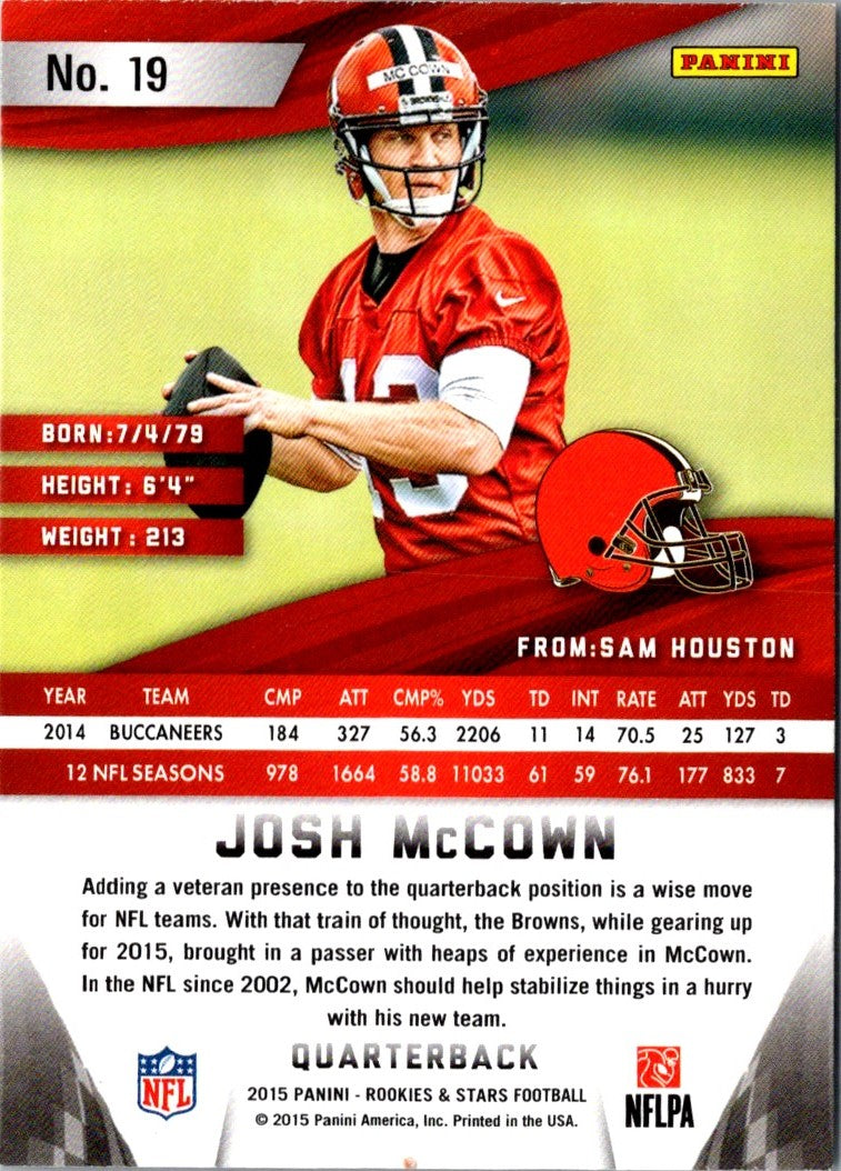 2015 Panini Rookies & Stars Josh McCown