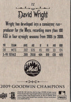 2009 Upper Deck Goodwin Champions David Wright #72