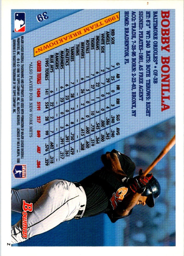 1996 Bowman Bobby Bonilla