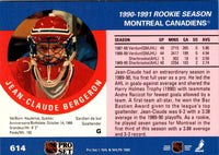 1990 Pro Set Jean-Claude Bergeron #614 Rookie