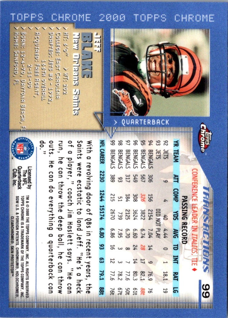 2000 Topps Chrome Jeff Blake