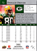 2009 Upper Deck Donald Driver #72