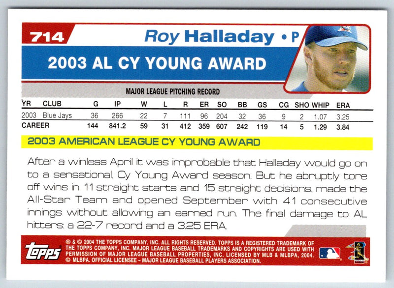 2004 Topps Roy Halladay