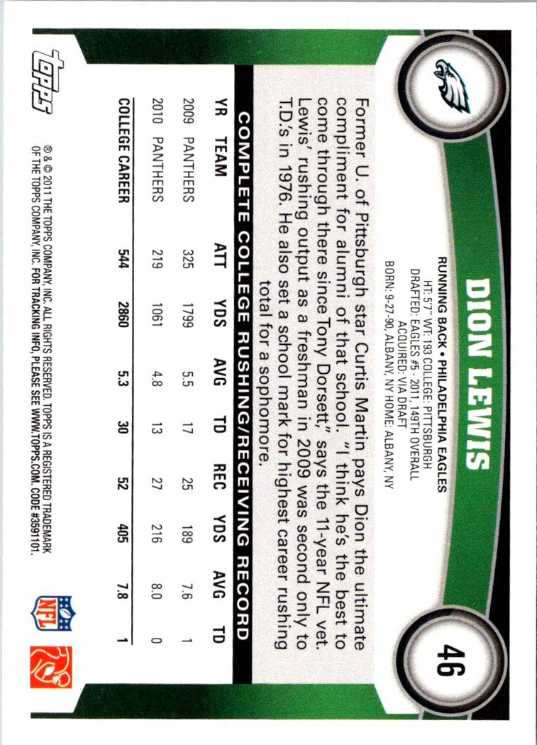 2011 Topps Dion Lewis