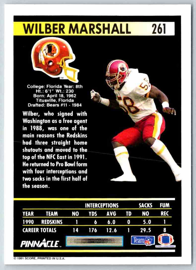 1991 Pinnacle Wilber Marshall