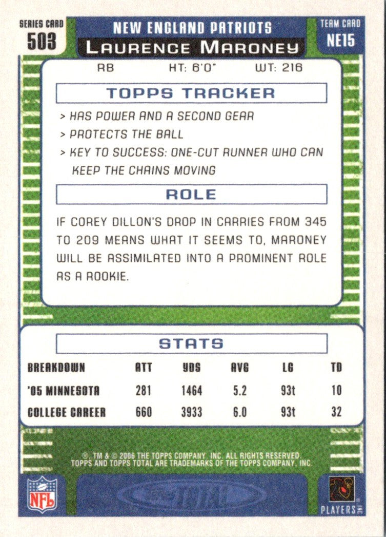 2006 Topps Total Laurence Maroney