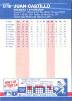 1987 Fleer Update Juan Castillo #U-18