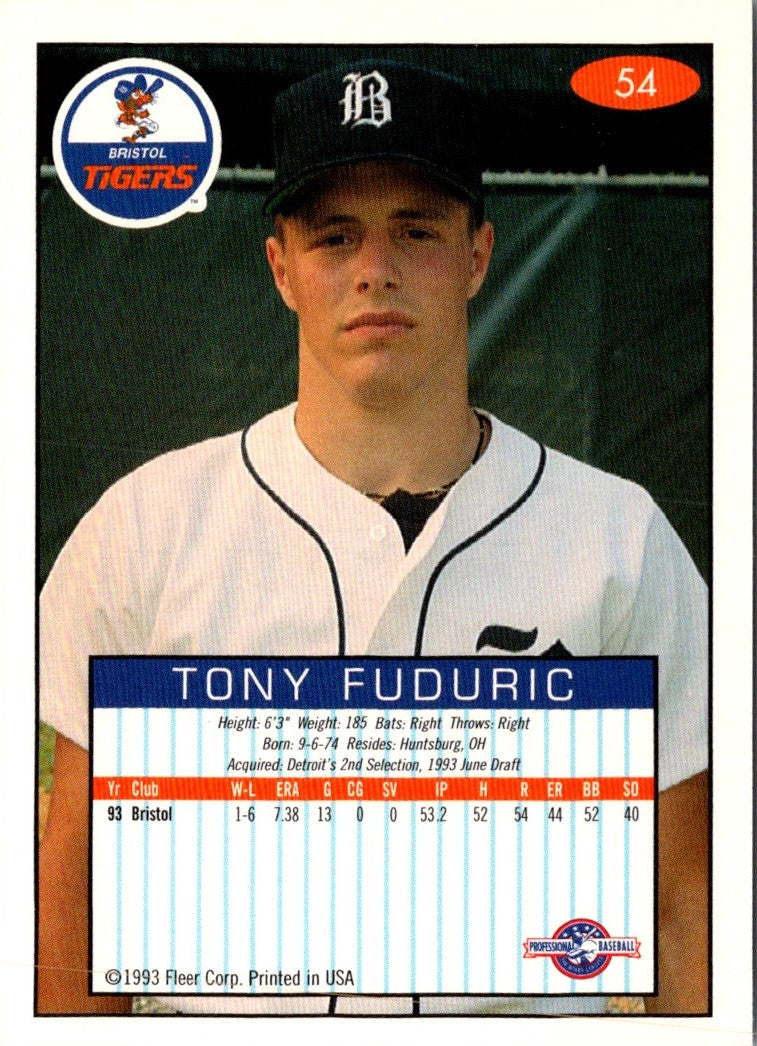 1993 Fleer Excel Tony Fuduric