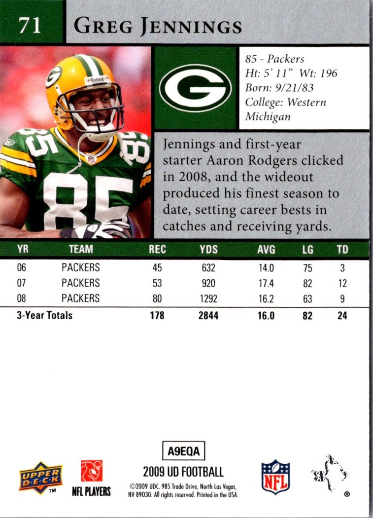 2009 Upper Deck Greg Jennings