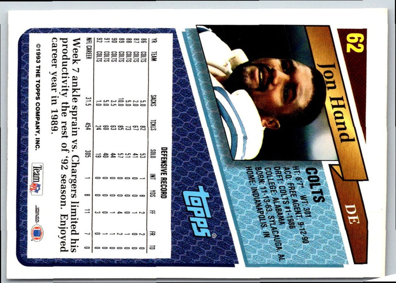 1993 Topps Jon Hand