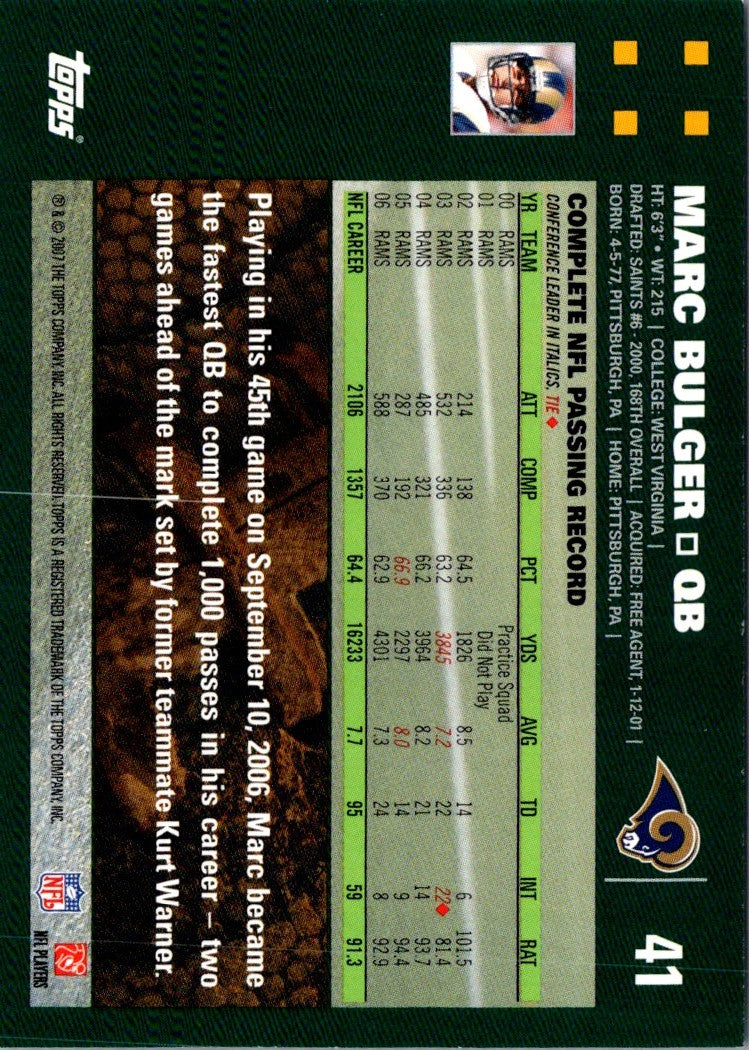 2007 Topps Marc Bulger