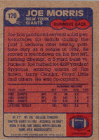1985 Topps Joe Morris #120 Rookie