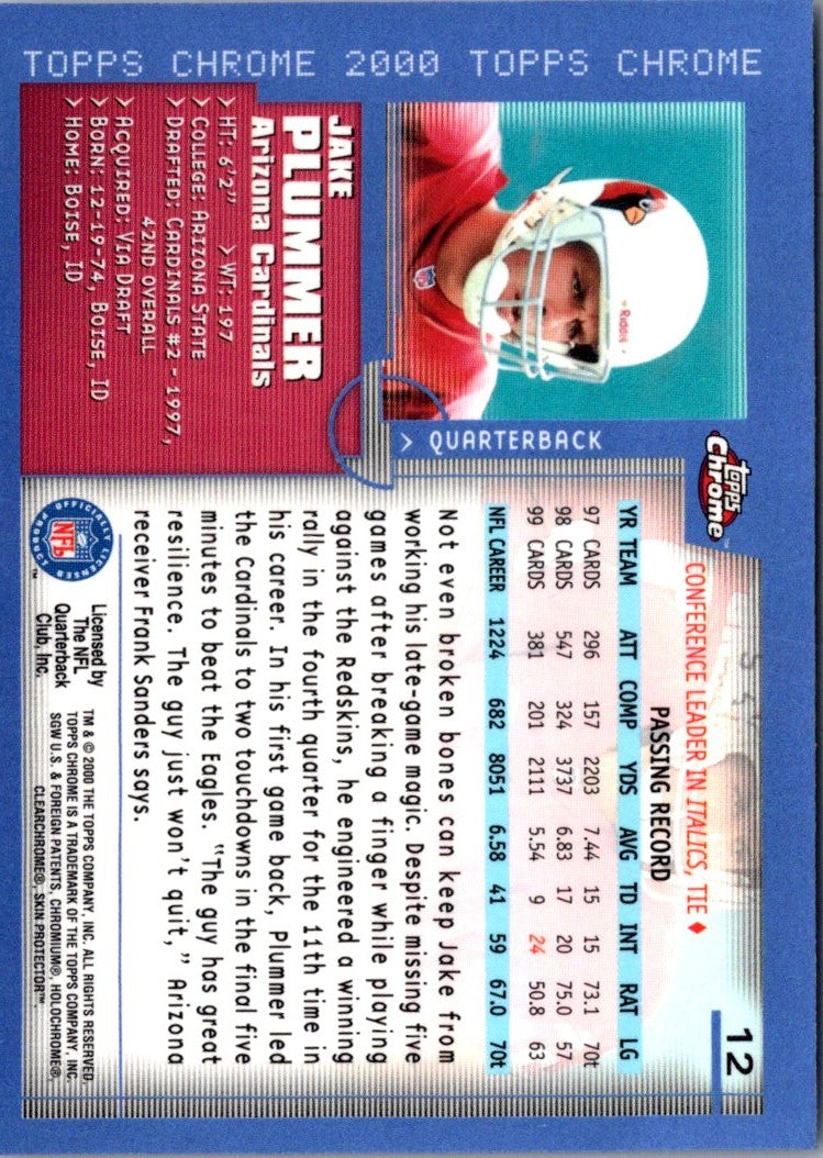 2000 Topps Chrome Jake Plummer