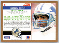 1991 Score Rodney Peete #47