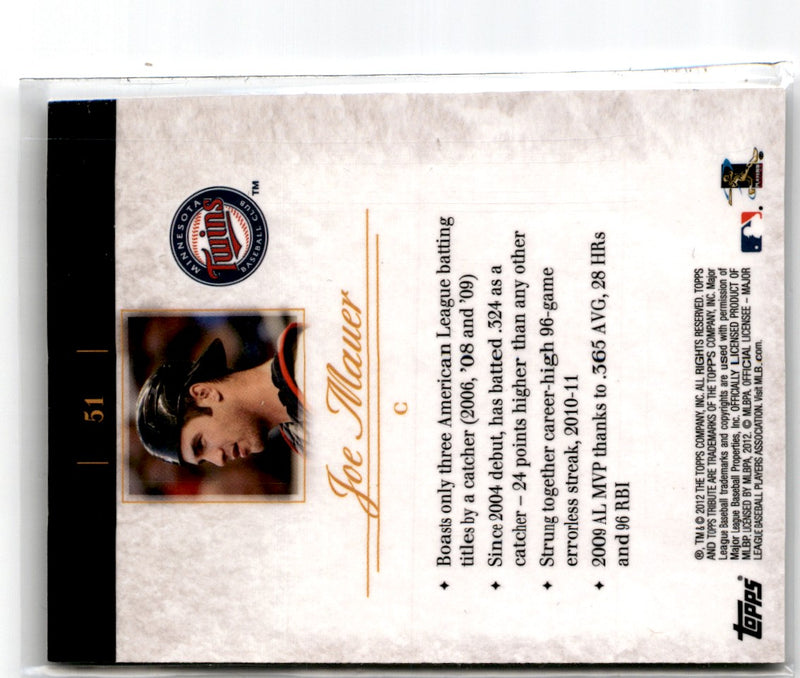 2012 Topps Tribute Bronze Joe Mauer