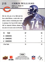 2008 Upper Deck Chris Williams #215 Rookie