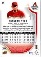 2008 Upper Deck Brandon Webb #91
