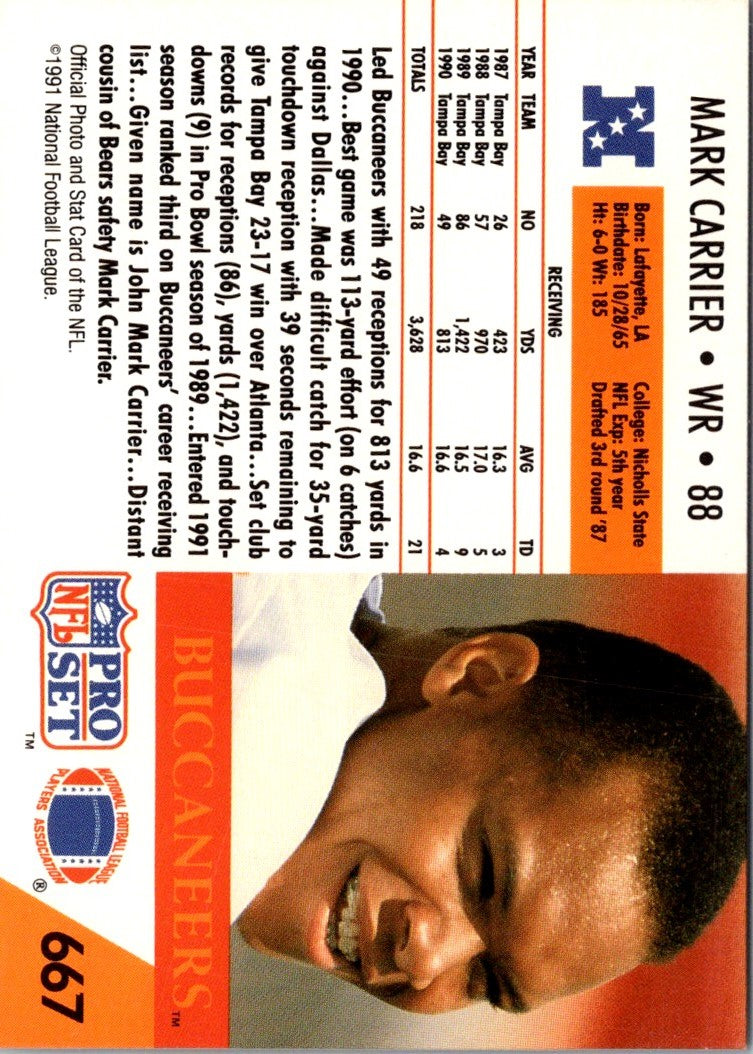 1991 Pro Set Mark Carrier