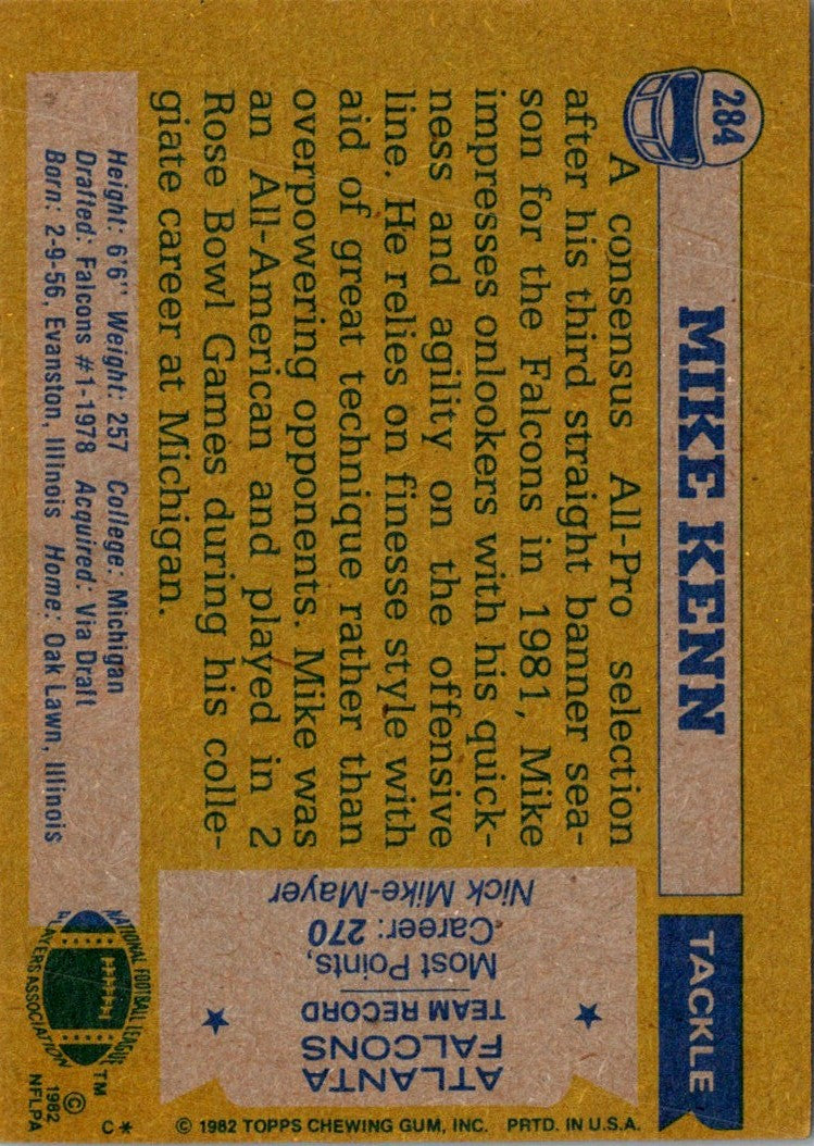 1982 Topps Mike Kenn