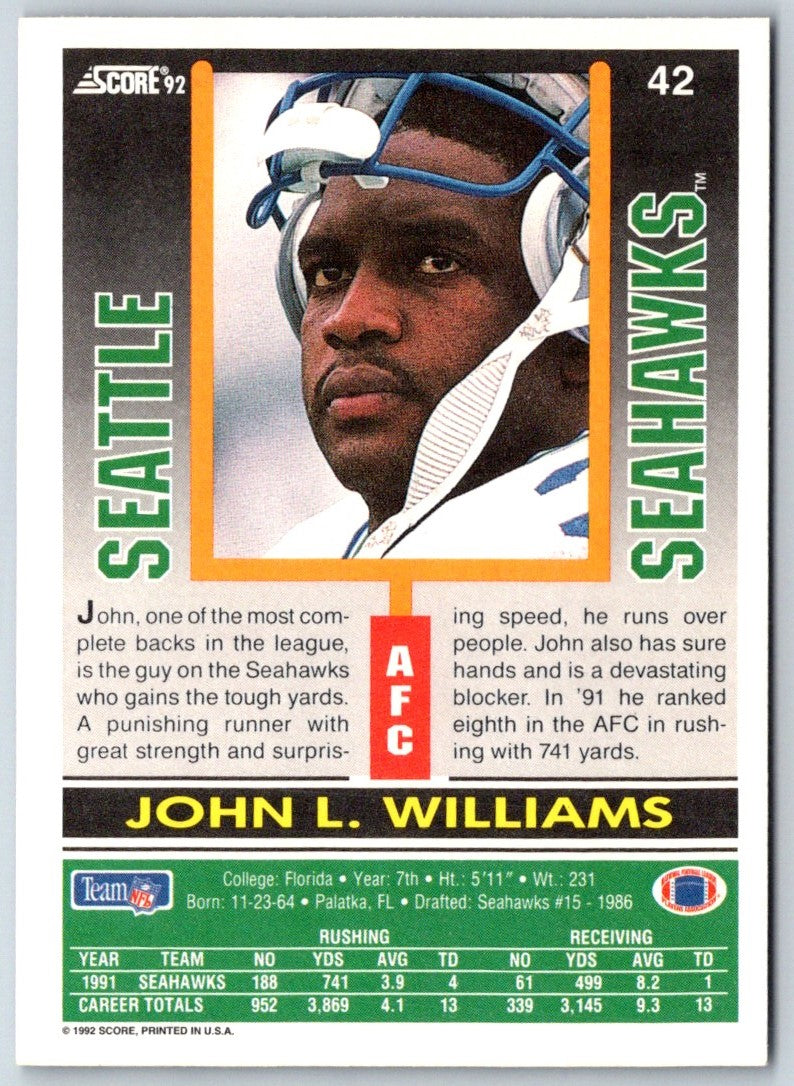 1992 Score John L. Williams