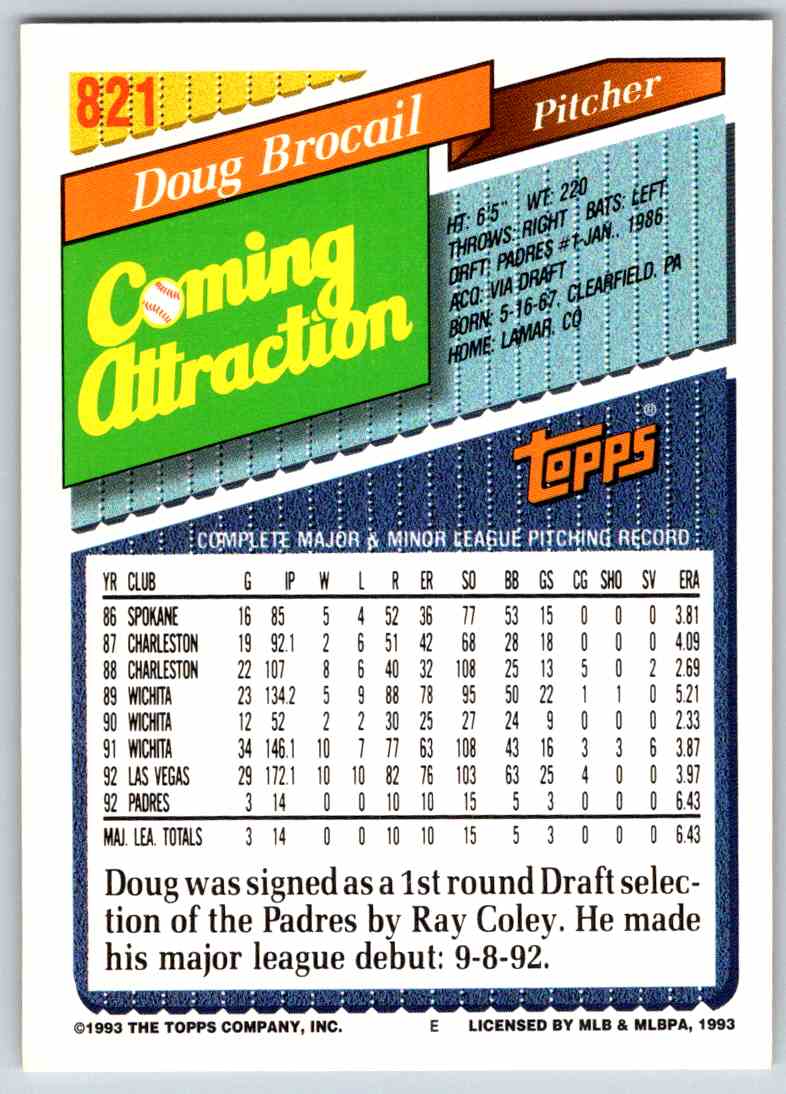 1993 Topps Gold Doug Brocail